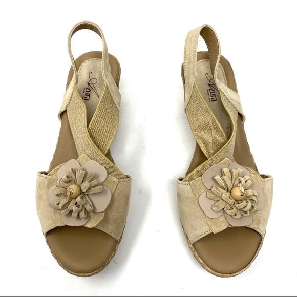 Azura by Spring Step Ruby Mae floral wedge sandals - Picture 4 of 8